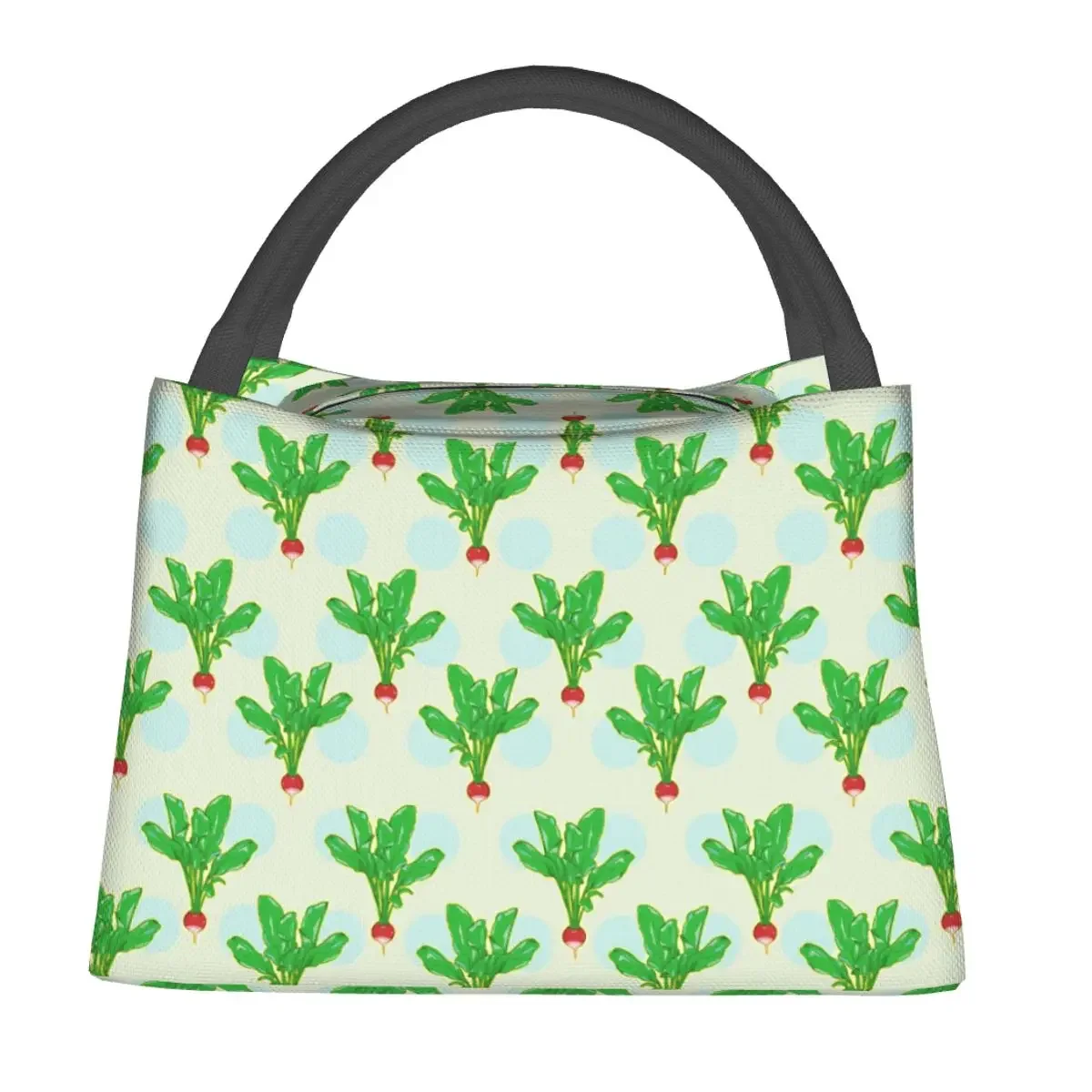 Vector Radishes Lunch Bag Vegetable Aesthetic Lunch Box For Unisex Travel Portable Cooler Bag Custom Thermal Lunch Bags