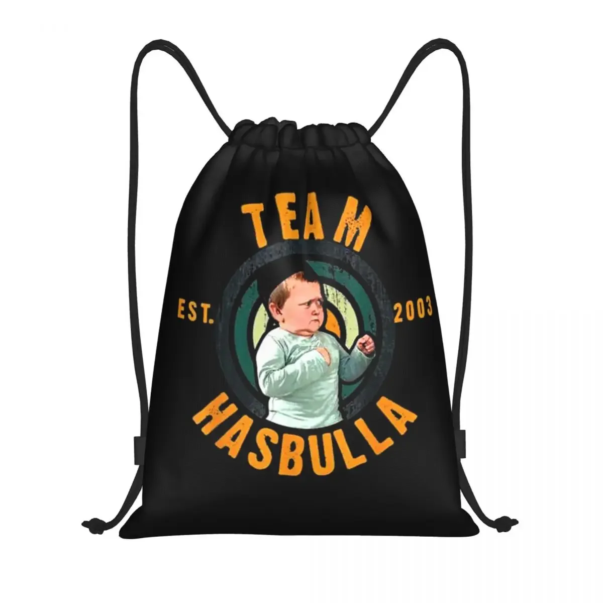 

Team Hasbulla Hasbullah Fight Meme Drawstring Backpack Women Men Sport Gym Sackpack Foldable Shopping Bag Sack