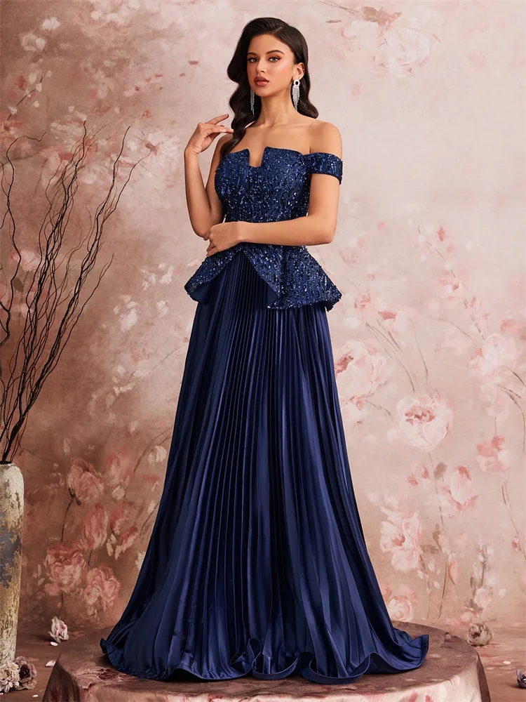 

XUIBOL элегантное вечернее платье без бретелек с блестками, длинное женское платье русалки для выпускного вечера, роскошные коктейльные платья для свадебной вечеринки