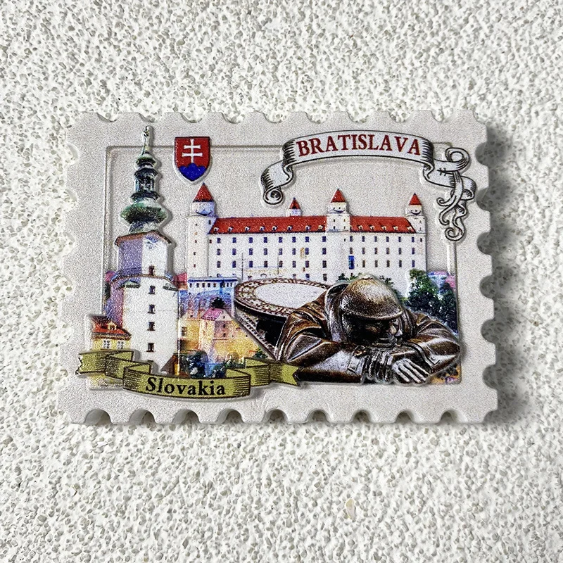 

Czechoslovakia Travel Souvenirs Bratislava Magnetic Refrigerator Magnets 3D Creative Decorative Items