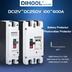 DC Mccb Circuit Breaker DC12V 24V 36V 48V 96V 120V 100A 200A 300A 400A Solar battery protector Car charging pile isolator