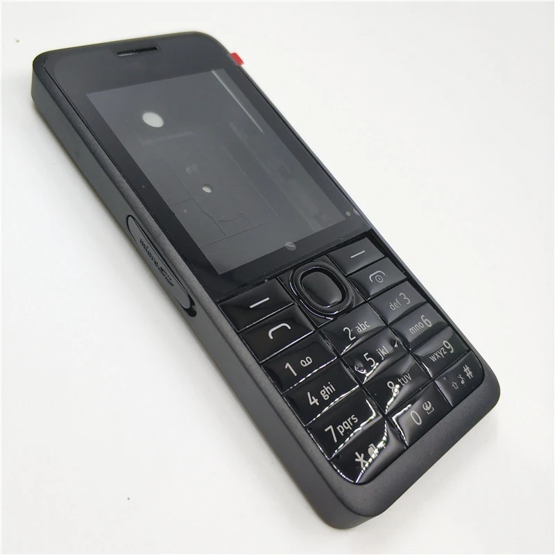 Housing Case For Nokia 301 Dual SIM Card Mobile Phone Cover Case With English Keypad Replacement Parts