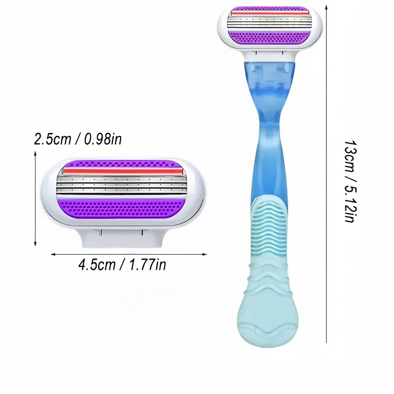 New Women Safety Razor 3-layer Stainless Steel Manual Beard Shaving Blades Body Hair Bikini Underarm Thigh Shaver Shaving
