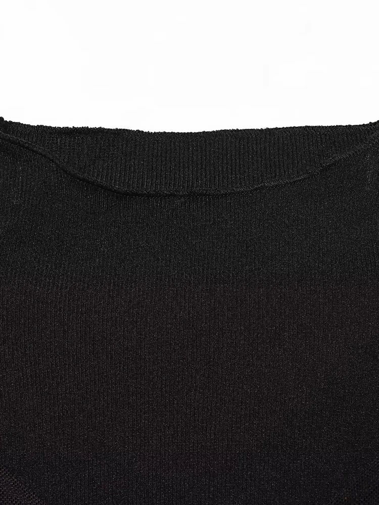 Novo vestido feminino de estilo europeu, elegante e versátil, elegante vestido de dupla camada sem mangas de cor sólida.