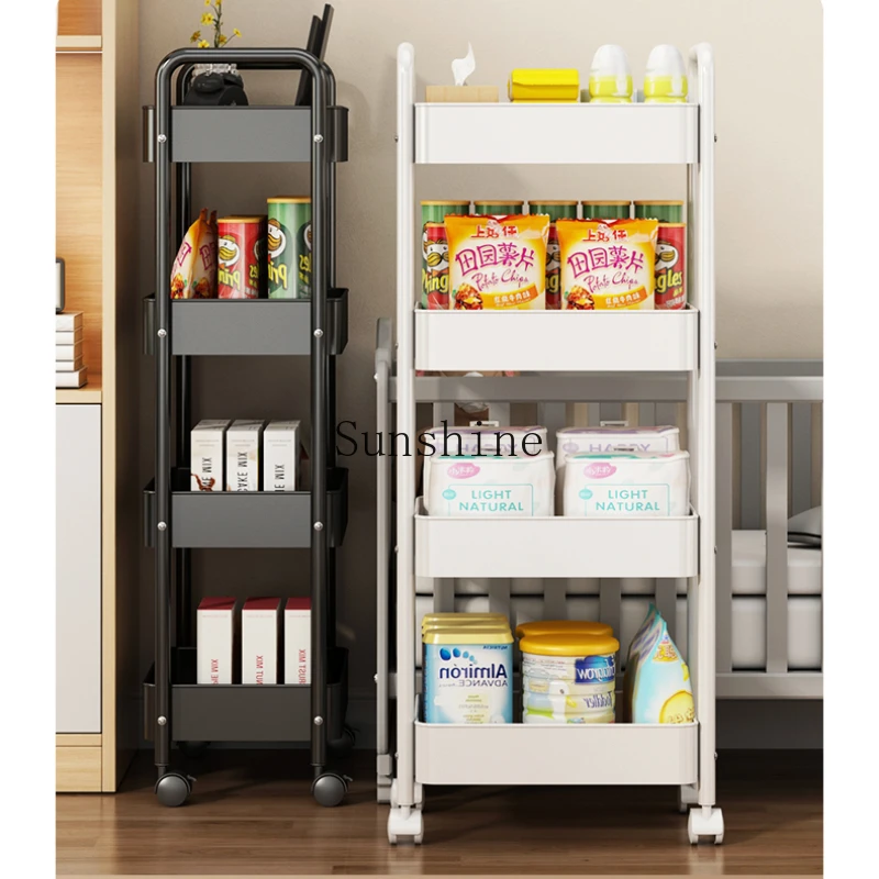 

Kitchen rack Multifunctional floor vegetable trolley Multi-layer storage rack