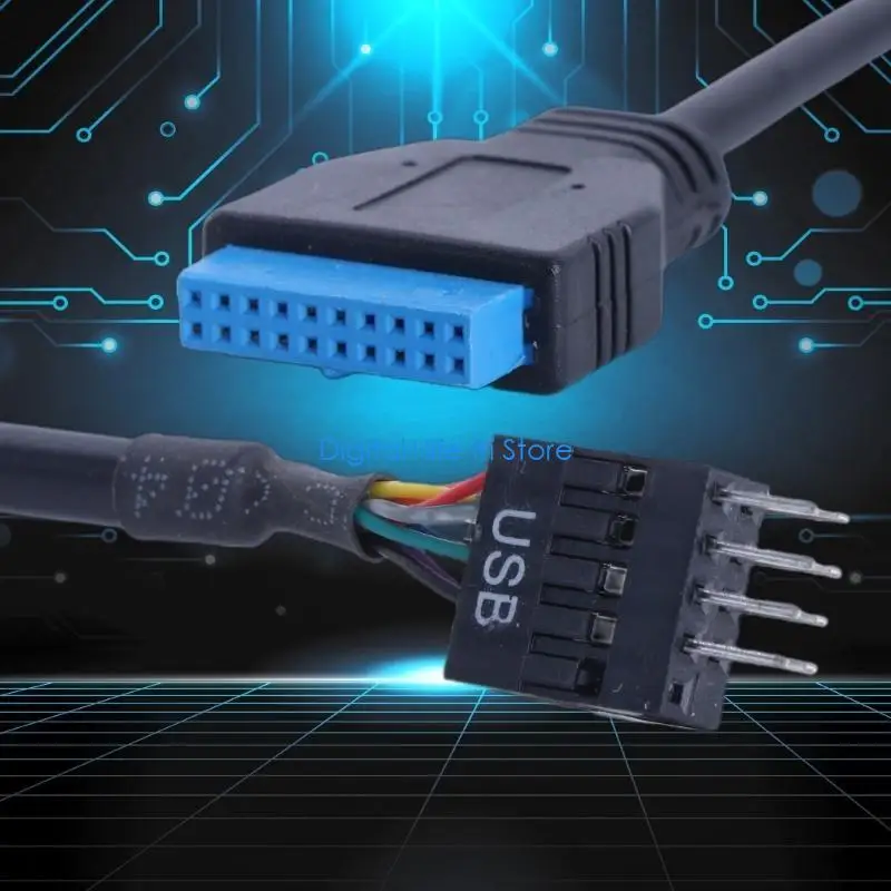 E06D USB Header to USB 2.0 Motherboard Adapters Cable Converters 20Pin USB3.0