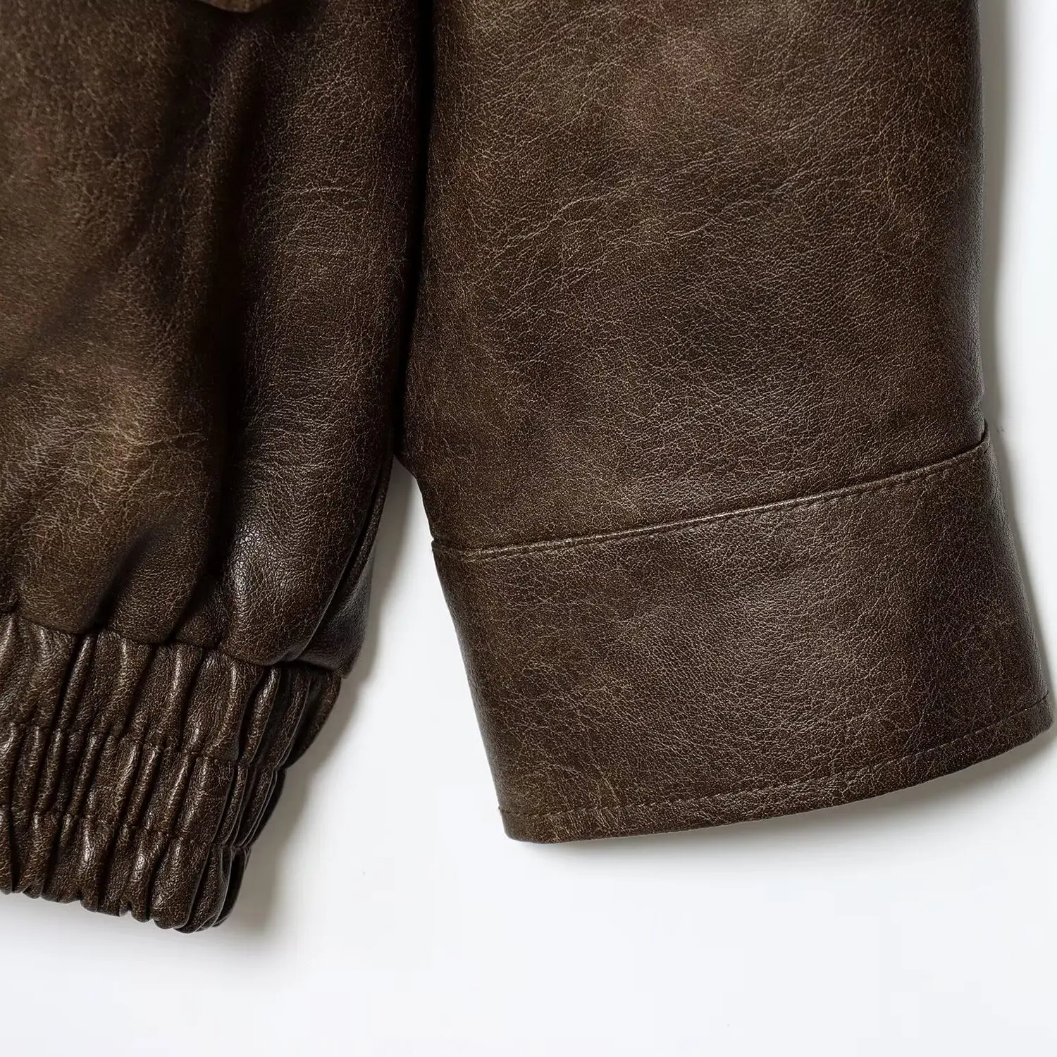 KASLEAD Nowa Modna Kurtka Damska ze Skóry PU Średniej Długości, Wiatroodporna, Zapinana na Zamek, Odzież Wierzchnia