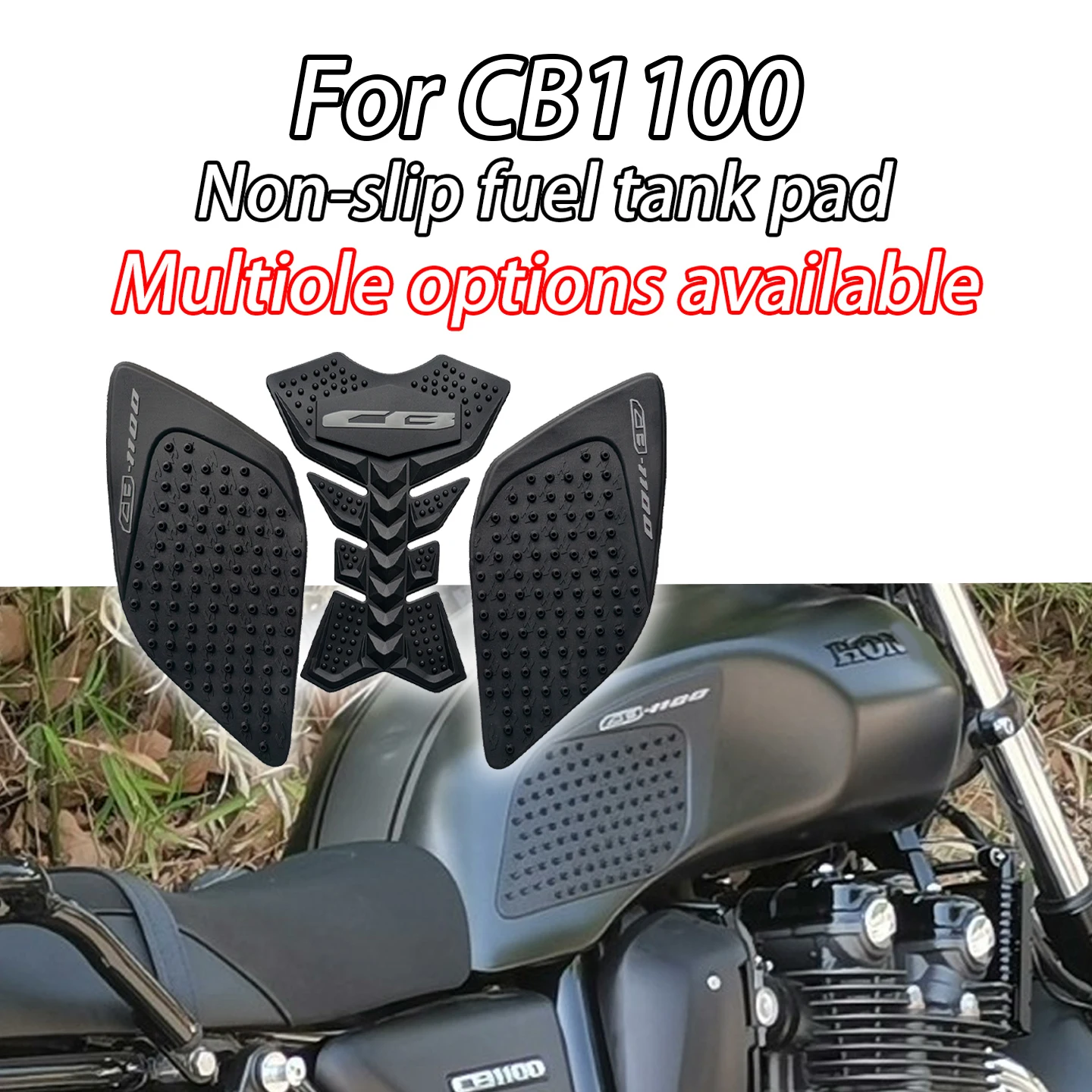 Suitable for Honda CB1100 CB1100RS CB1100EX CB Motorcycle Anti-Slip Side Sticker Tank Pad Rubber Knee Pad Fuel Tank Traction Pad