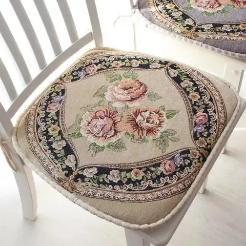 European Style Anti-Slip Dining Chair Cushions Office Comfortable Thick Warm Seat Pad Home Dinning Pillow Decorative Supplies