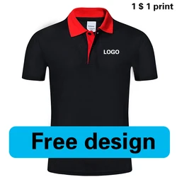 Summer Causal Polo Shirt Custom Logo For Men Women Printed Picture Embroidery Design Quick Drying Personal Staff Short Sleeve