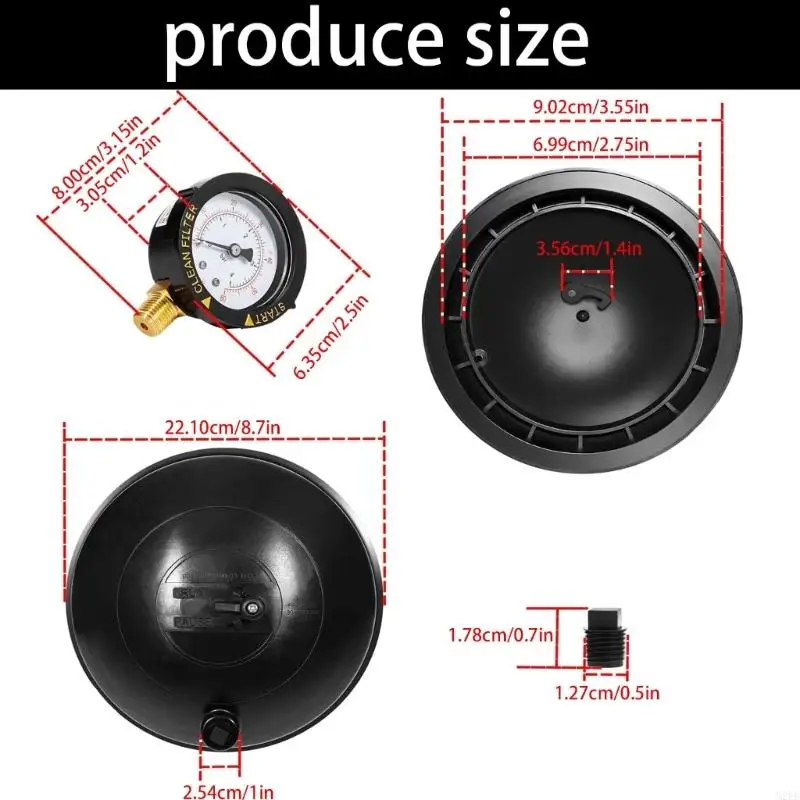 2025 Neue Ersatzwasserventile Top -Kuppelbaugruppe mit Messgerät für Poolfiltersysteme