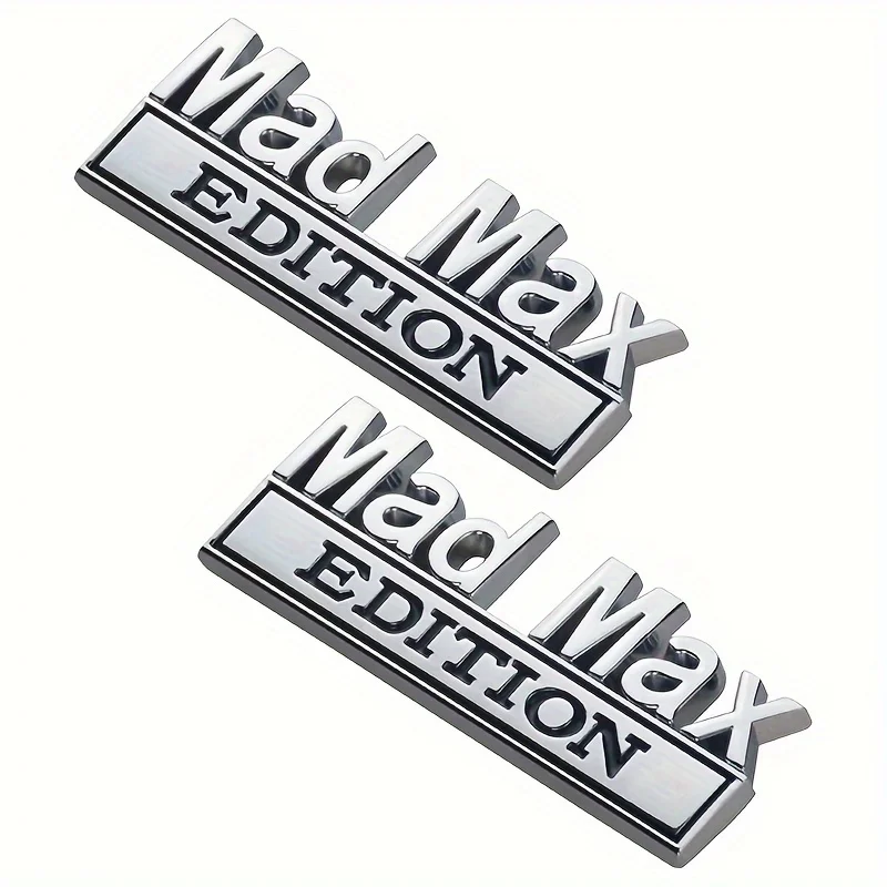 2PCS Mad Max Edition Emblem Sticker Badge Fender Funny Decals Car Truck Replacement Door for Universal Vehicle SUV Motorcycle view 4