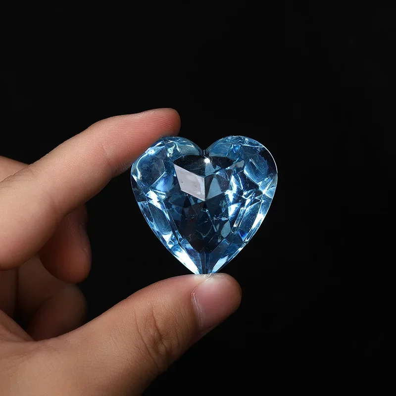 20pcs Acrylic Gemstone Imitation Crystal Love Heart Jewelry Children Gem Toy Reward Small Table Birthday Wedding Festival