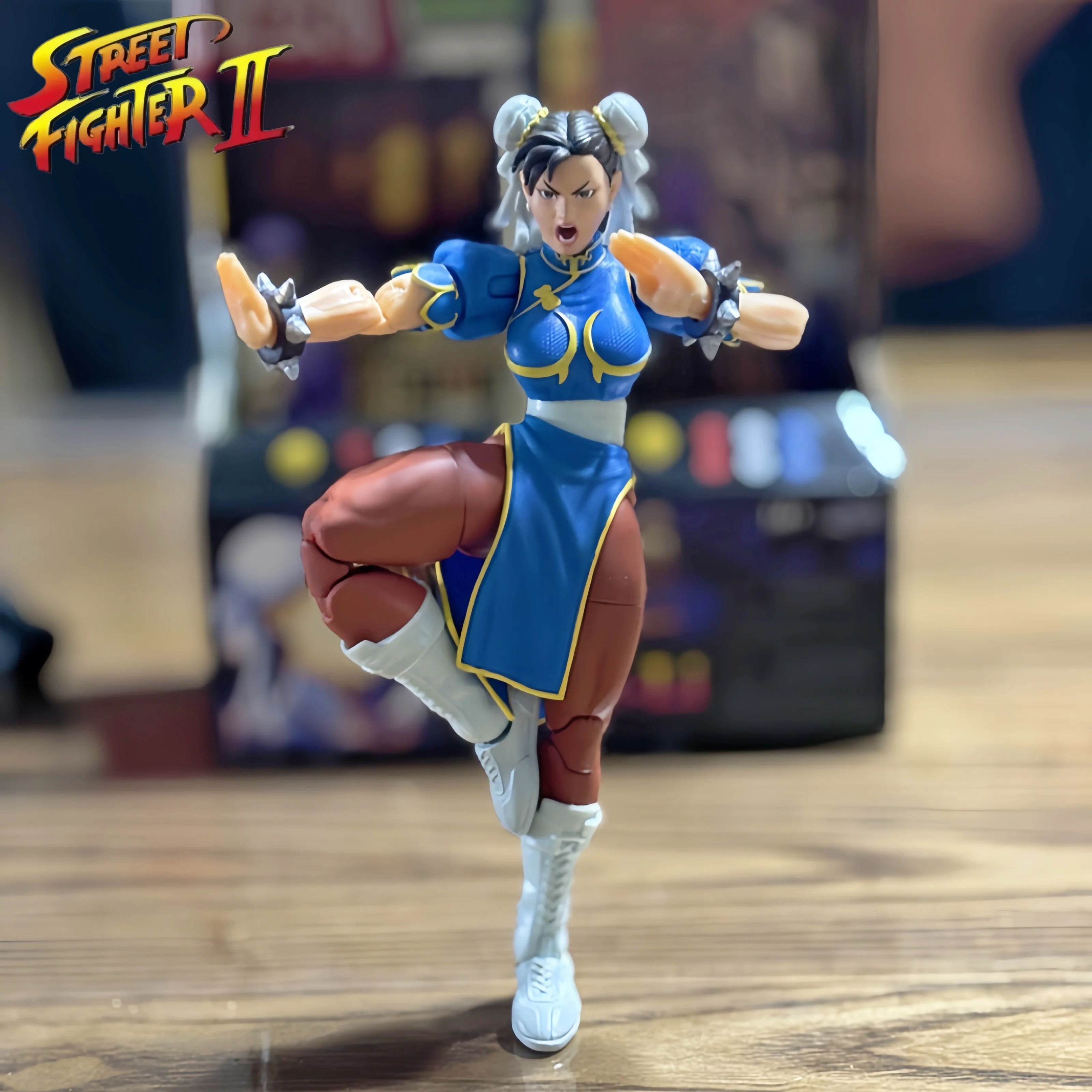 Jada Streetfighter 2 The Final Challengers Chun Li Anime Figure 1/12 Action Figure Statue Doll Collectible Desk Ornament Gifts