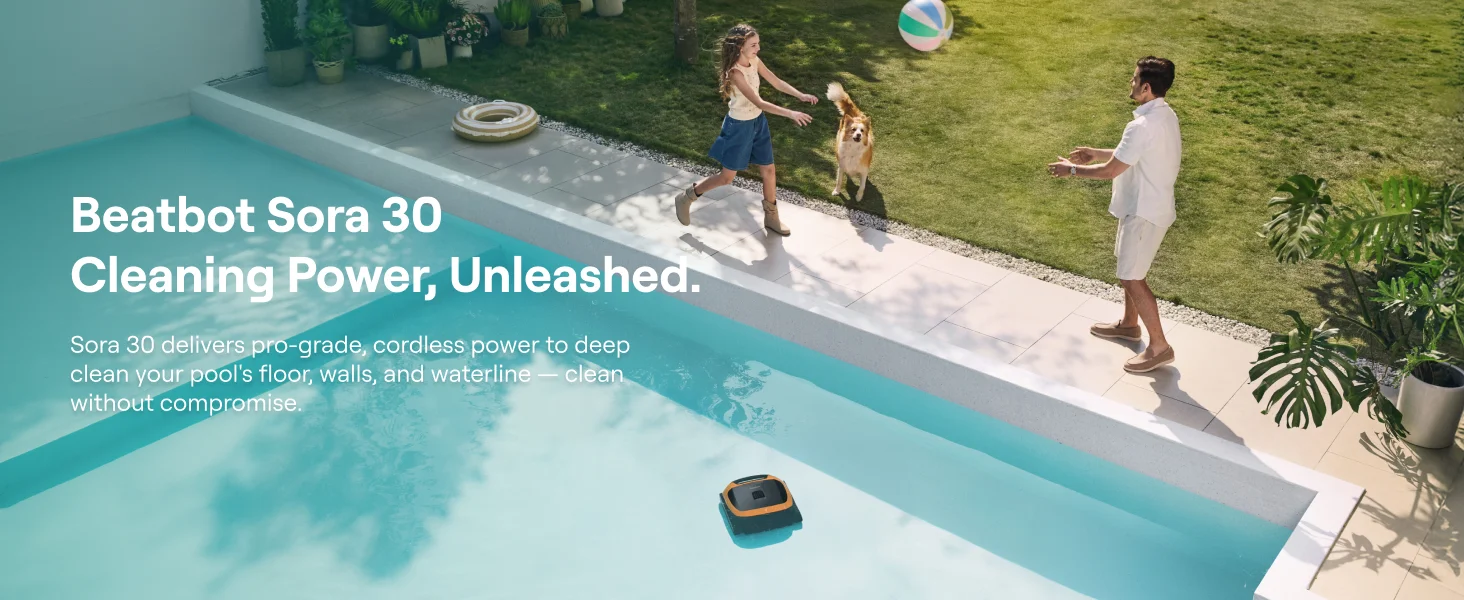 Beatbot Sora 30 Kabelloser Roboter-Poolreiniger, 6800GPH 4-in-1 Staubsauger mit Reinigung der Sonnenliege, einfache Auftriebsreinigung, 5L Behälter – Detail 16