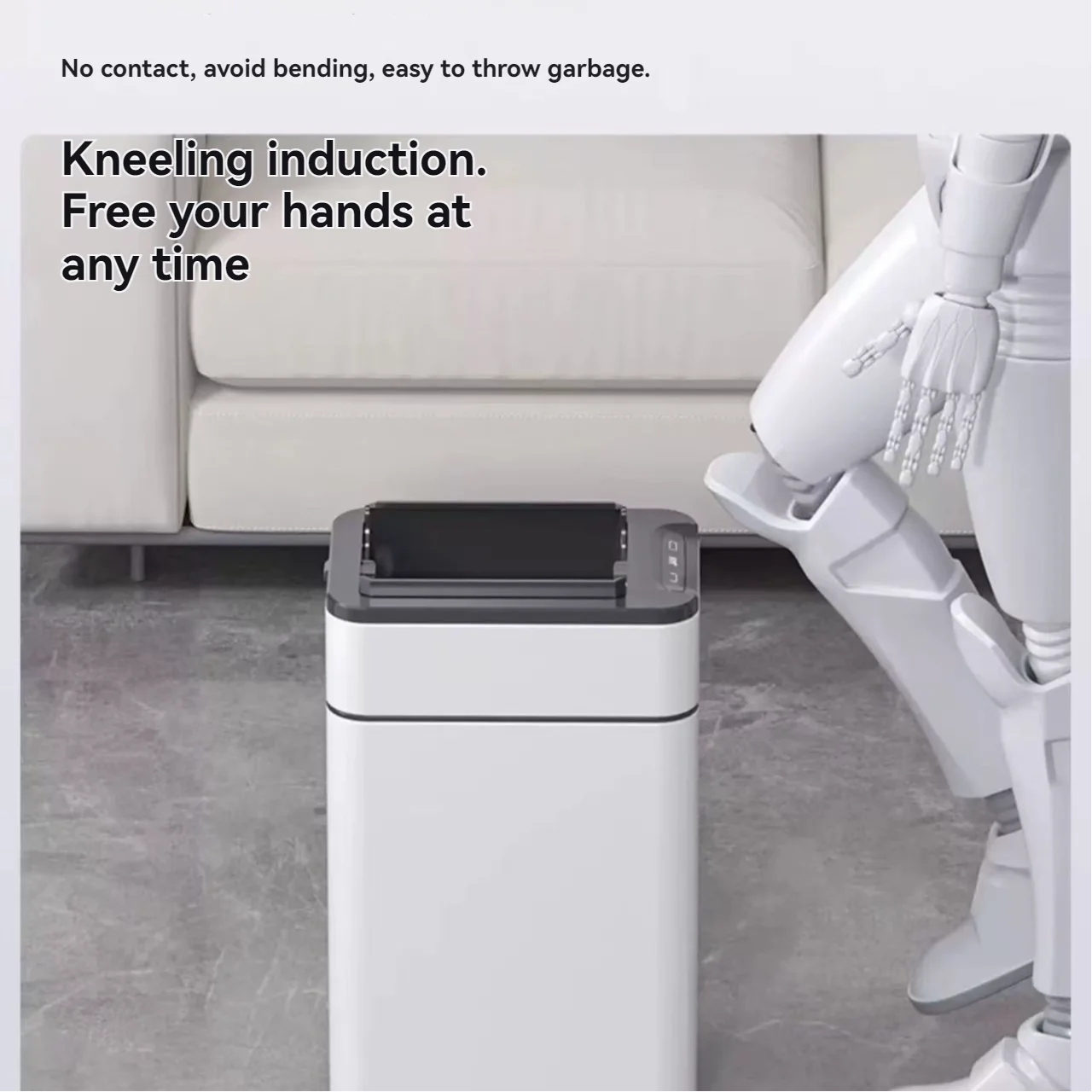 15L Smart Trash Can Touchless Smart Sensor Garbage Bin for Kitchen Bathroom Waste Smart  Waterproof Bucket Home Clean Suppllies