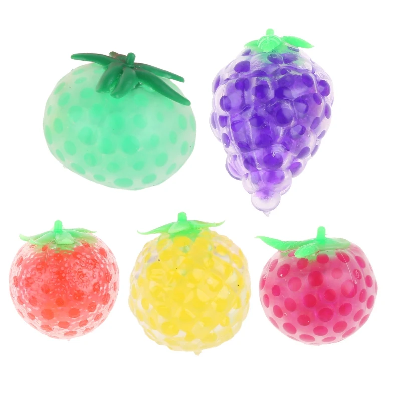 Multicolor Strawberry Fruits Ball, Squishy Pressing Kneading Stress Balls, Decompression Stress Relief Toy Dropshipping