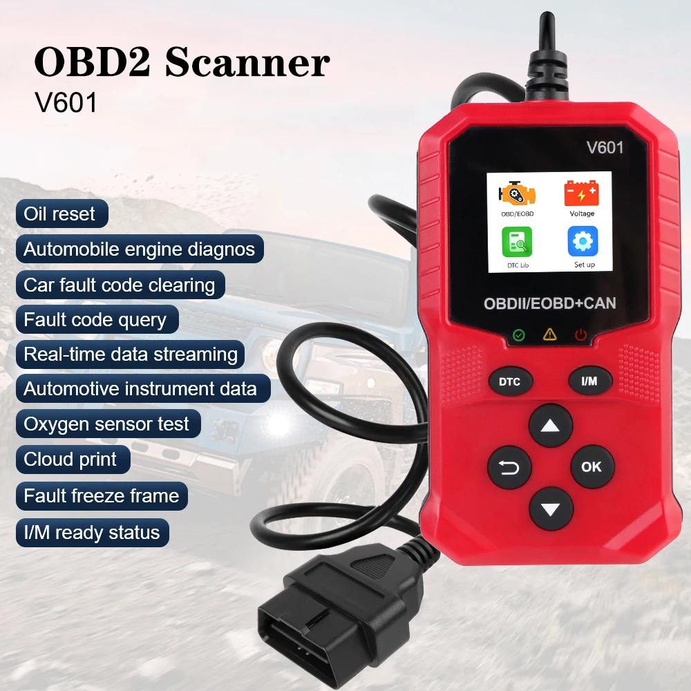 

Car Diagnostic Tool OBDII/EOBD Diagnostic Scan Tool Multi Languages V601 Engine OBD 2 Scanner OBD2 Scanner ODB2 Code Reader