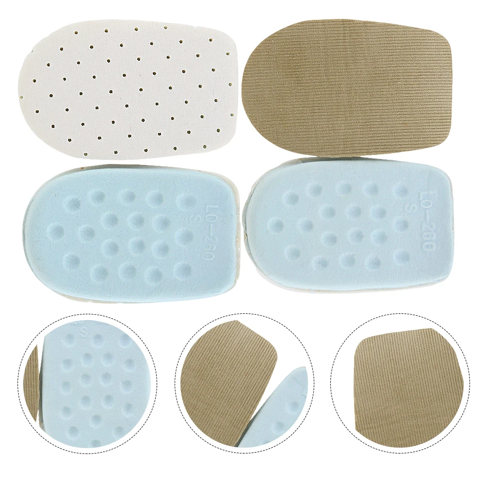 

2 Pairs Latex Silicone Inner Heightening Shoe Pads Thickened Non Slip Absorption Insoles Breathable Comfortable Fit All Shoes