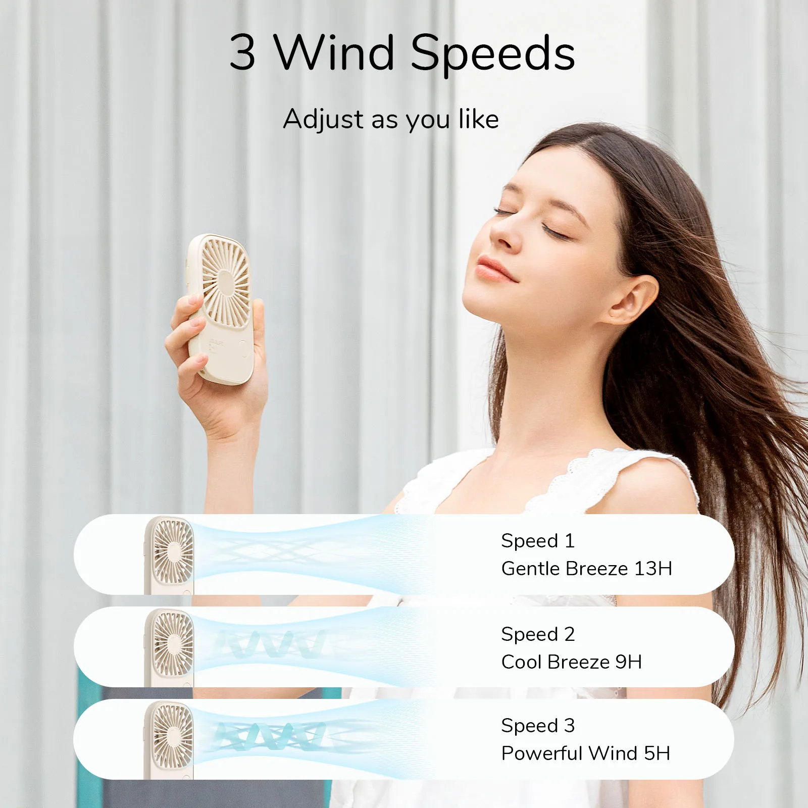 JISULIFE Mini ventilatore portatile Ventilatore portatile, Piccolo ventilatore da scrivania con staffa, Ventilatori per ciglia ricaricabili tramite USB, Ventilatore per trucco ciglia