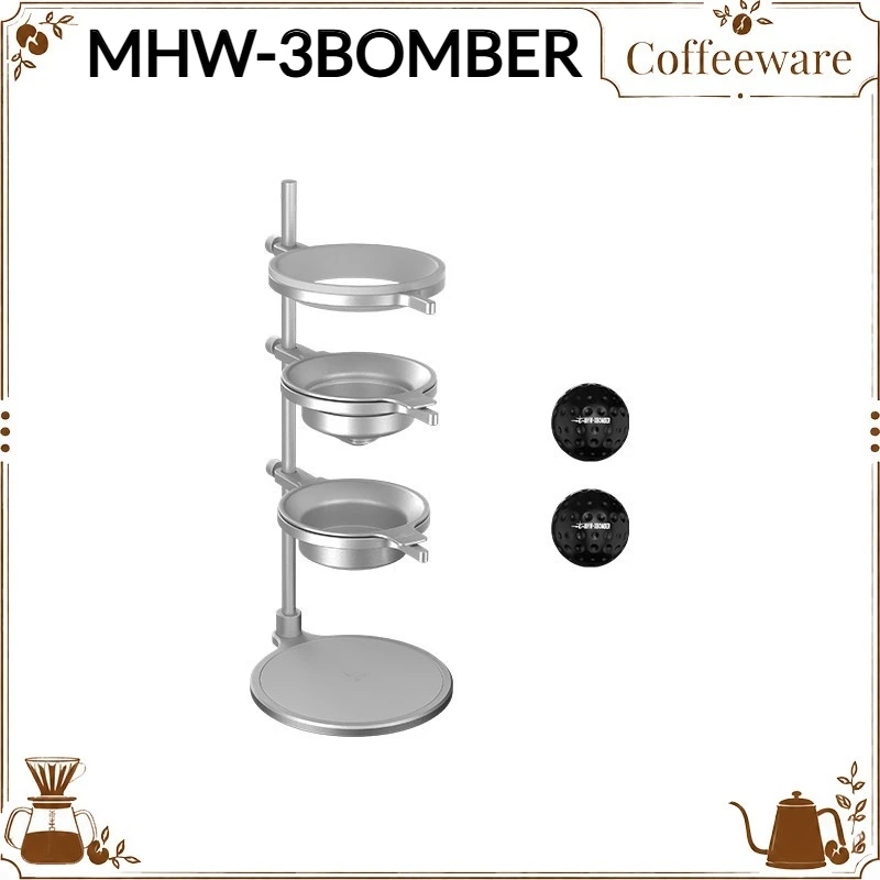 MHW-3ER 2 Pack Stainless Steel Coffee Chilling Frozen Ice Ball Elegant Pour Over Accessory For Home Barista Daily Coffee