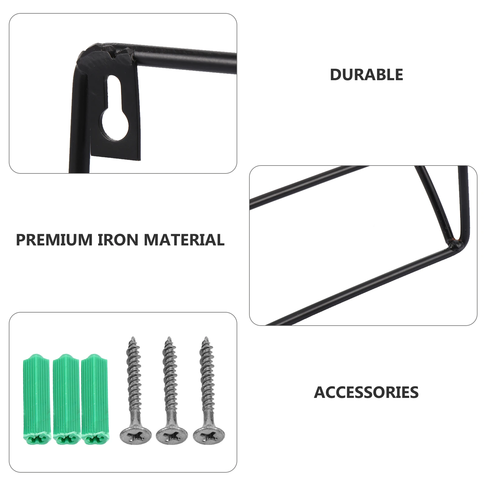 

Soft Hose Storage Bracket Heavy Duty Iron Wall Mounted Rack For Garden Hose Organizer Outdoor Indoor Use Black