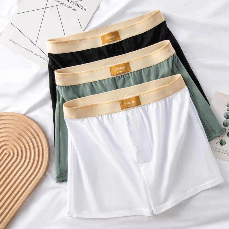 

1pcs Pure Cotton Men's Underwear Arrow Pants Boxershorts Comfortable Breathable Panties Sexy Underwear Solid Color Boxer Shorts