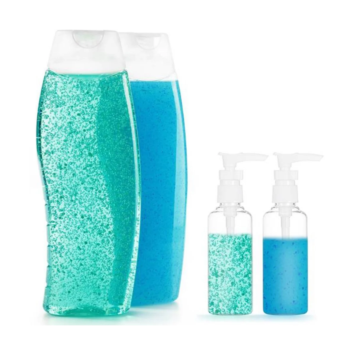 Confezione da 24 flaconi da viaggio trasparenti da 3.4 once/100Ml flacone erogatore di lozione per bottiglia per acqua, olio da massaggio, Shampoo