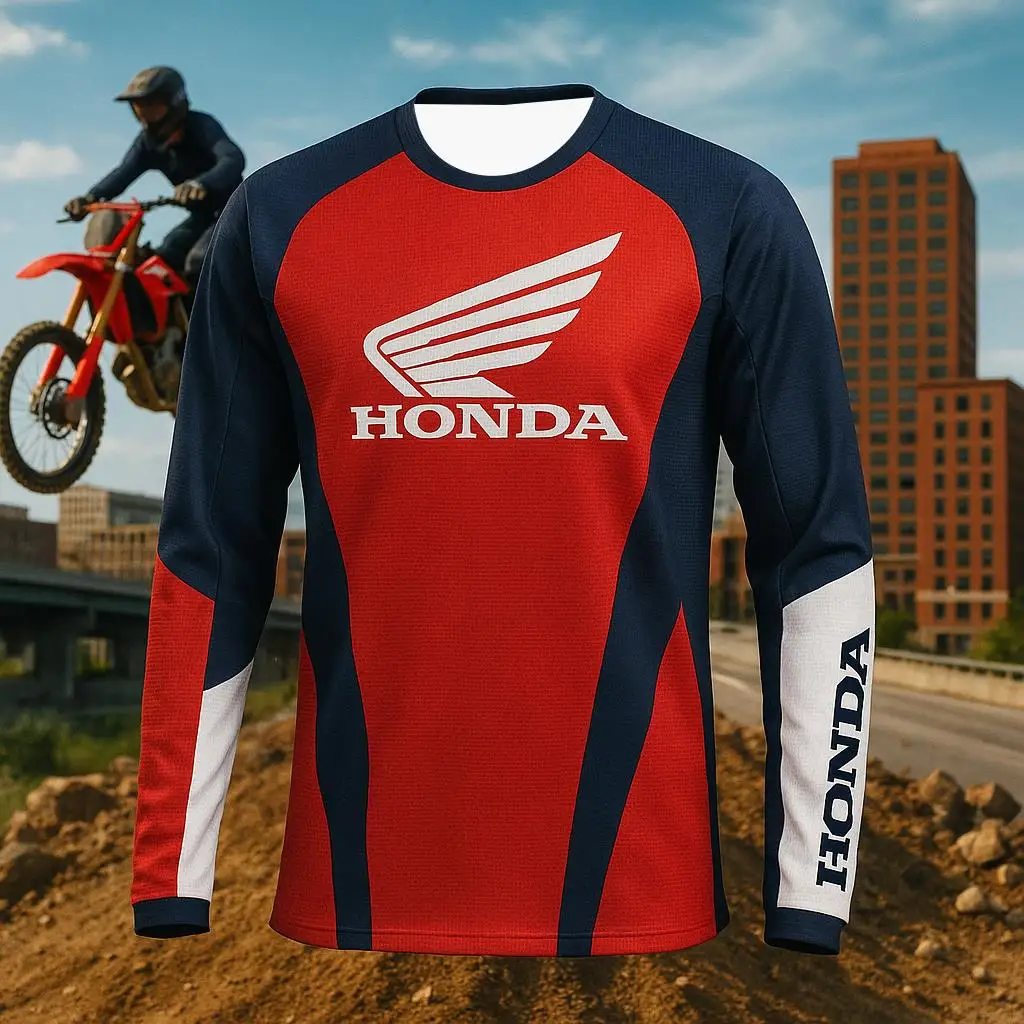 

Honda 2025 Latest Off Road Motorcycle Racing Jersey Mountain Bike T-shirt Breathable Long Sleeves Comfortable Riding Apparel