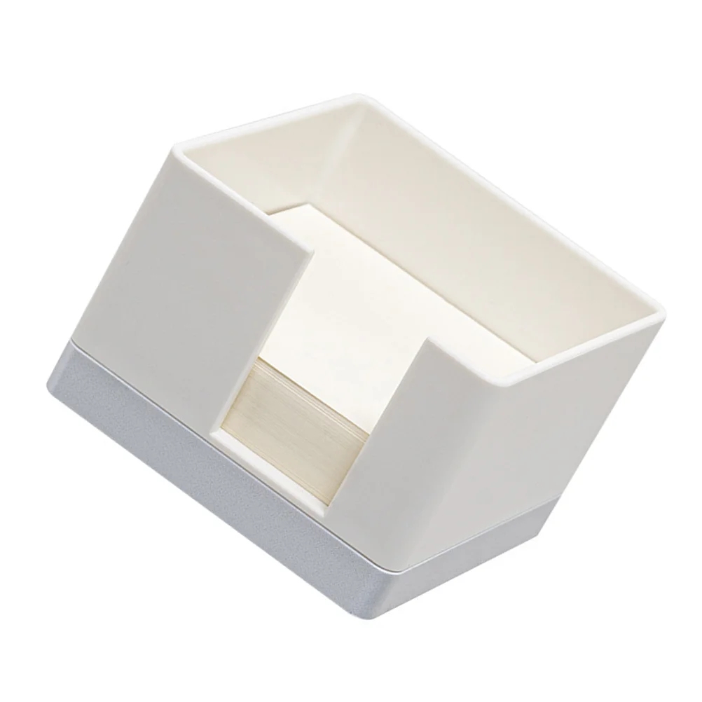 Storage Box Memo Pad Office Holder Notes Desk Case Paper Plastic Dispenser