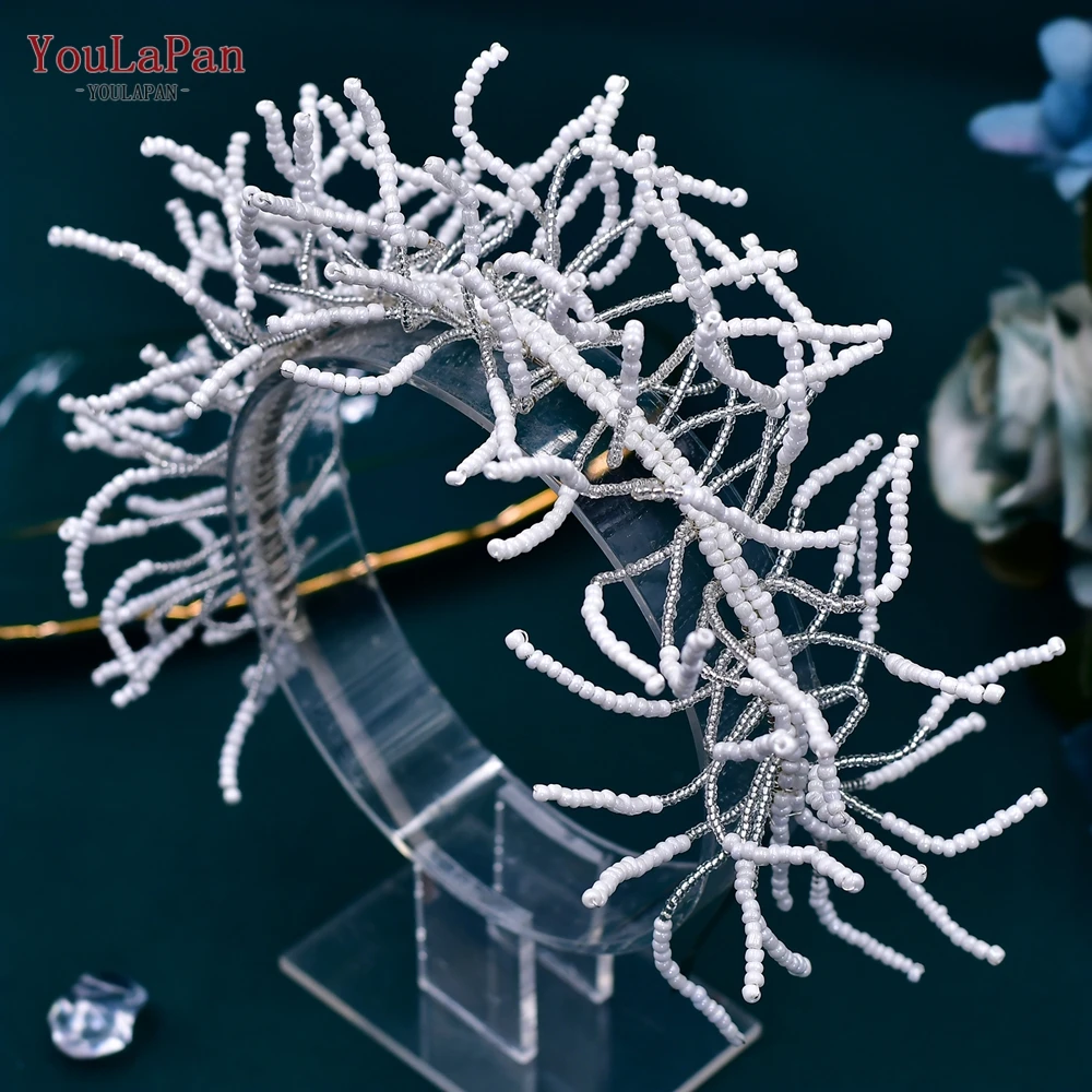 

YouLaPan Wedding Bride Crystal Hair Hoop Bridesmaid Handmade Hair Accessories Women Luxury Party Headwear Banquet Jewelry HP580