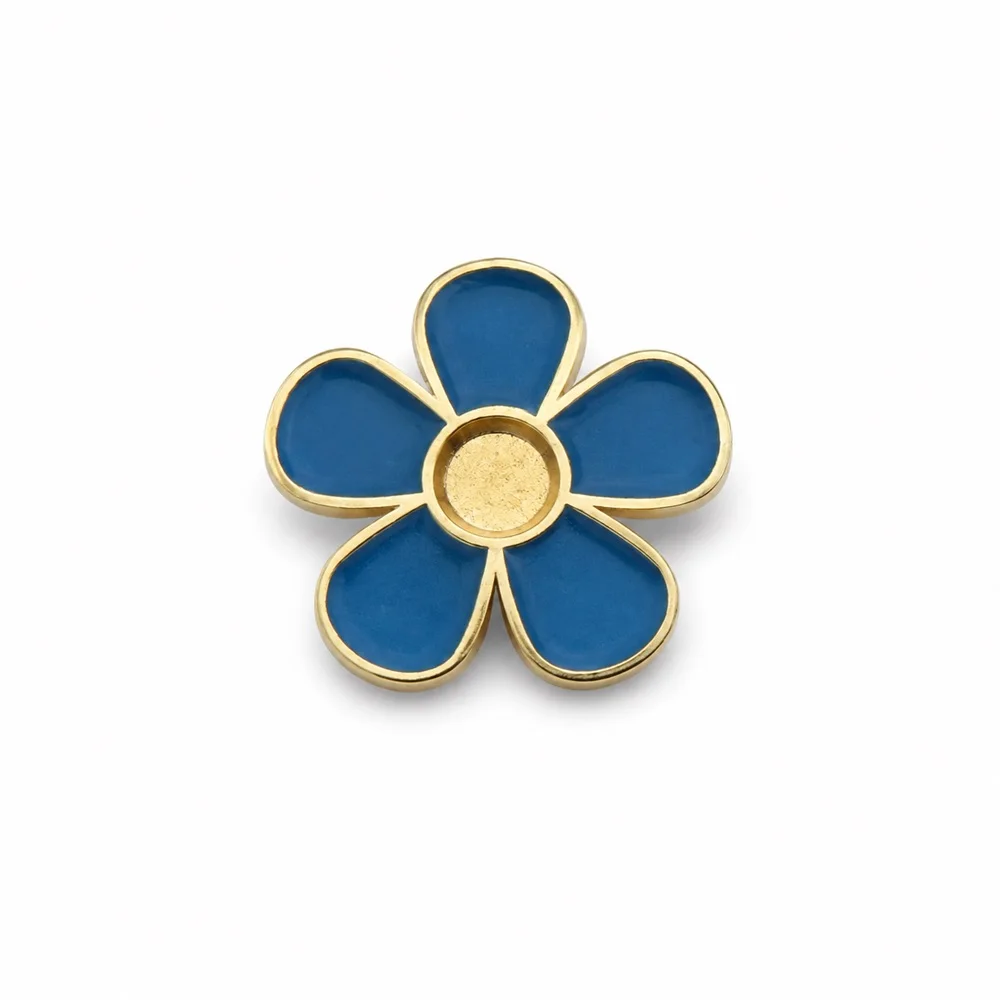 12mm Forget Me Not Soft Enamel Masonic Lapel Pin Gold Metal Masonic Brooch Badge Elegant Fashion Suit Jacket Accessories Gifts