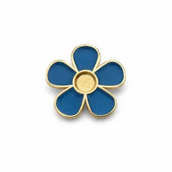 12mm Forget Me Not Soft Enamel Masonic Lapel Pin Gold Metal Masonic Brooch Badge Elegant Fashion Suit Jacket Accessories Gifts