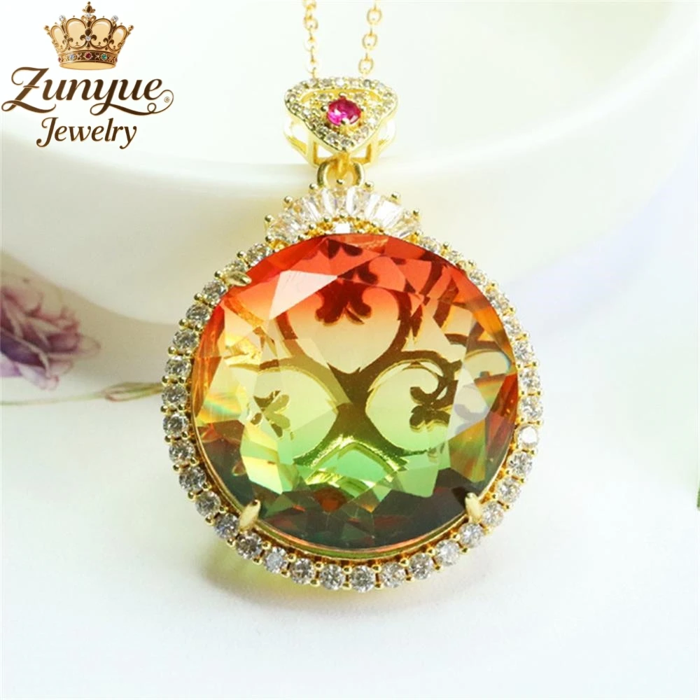 

High-End Colored Glass Pigeon Egg Pendant Luxury Quality Fashion Fine Jewelry Exquisite Elegant Popular Best Charms Young Gift