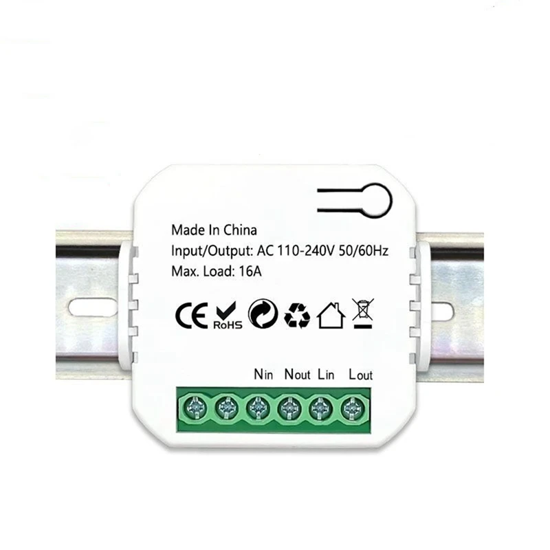 Tuya Smart Life Zigbee Switch Electricity Energy Monitor Kwh Din Rail 16A Timer Socket Mini Module Works With For Alexa
