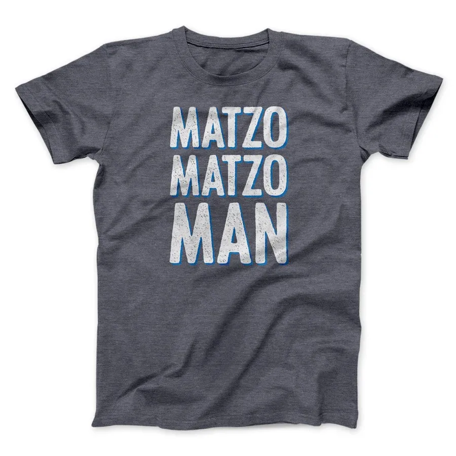 MATZO MATZO MAN FUNNY HANUKKAH MEN/UNISEX T-SHIRT  Funny Crew Neck Text Tee Shirts  Family Leisure letter Tshirts