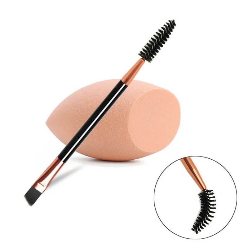 1 Uds cepillo de cejas de doble punta aplicador de varita de rímel de pestañas herramientas de extensión de pestañas de plástico pinceles de maquillaje de belleza