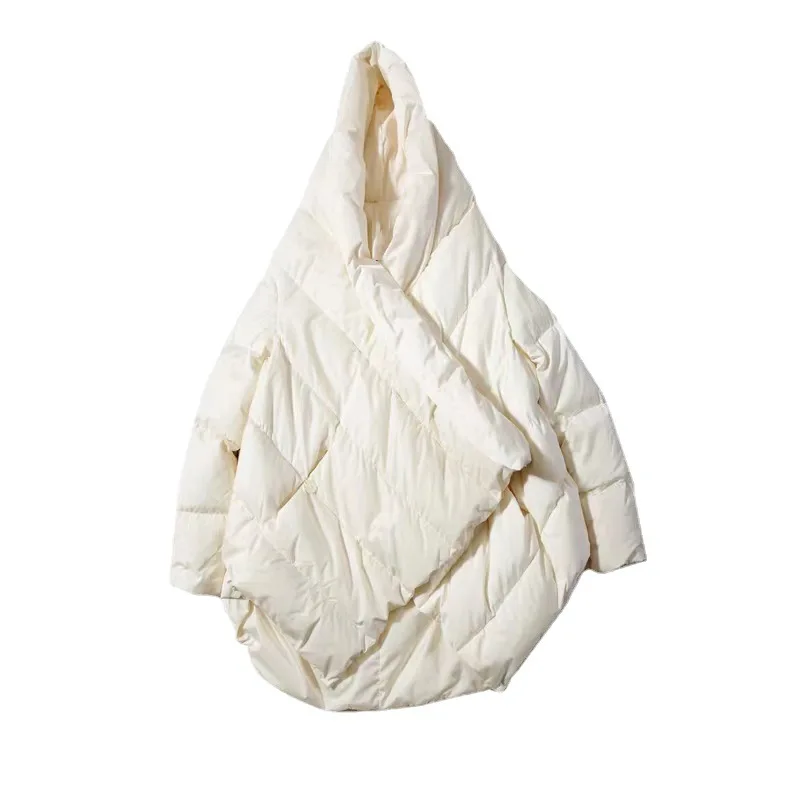 2025 Winter New Women's Down Jacket Fashion Oversized Swallowtail Down Jacket