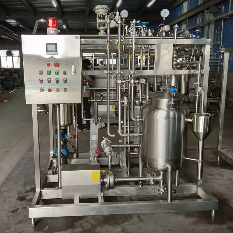 Capacity Stainless Steel 304/316 Full Automatic HTST Plate Sterilizer PLC System Electric Steam Optional for Flavored Milk