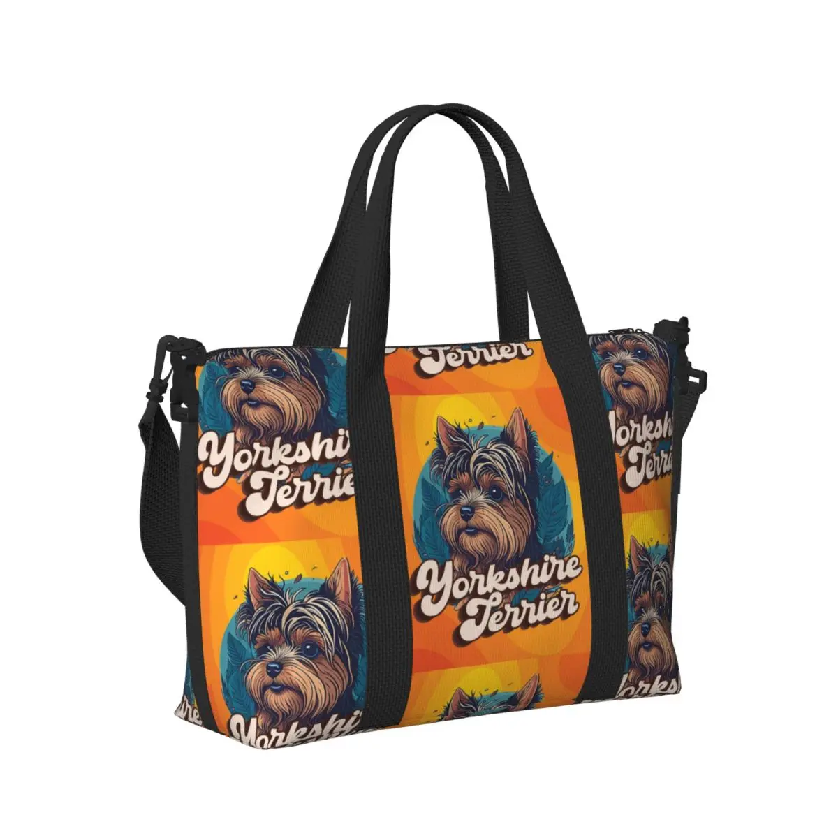 

Йоркширский терьер, пляжная дорожная сумка, большая вместительная сумка-тоут для тренажерного зала, йоги, женская дорожная сумка для покупок