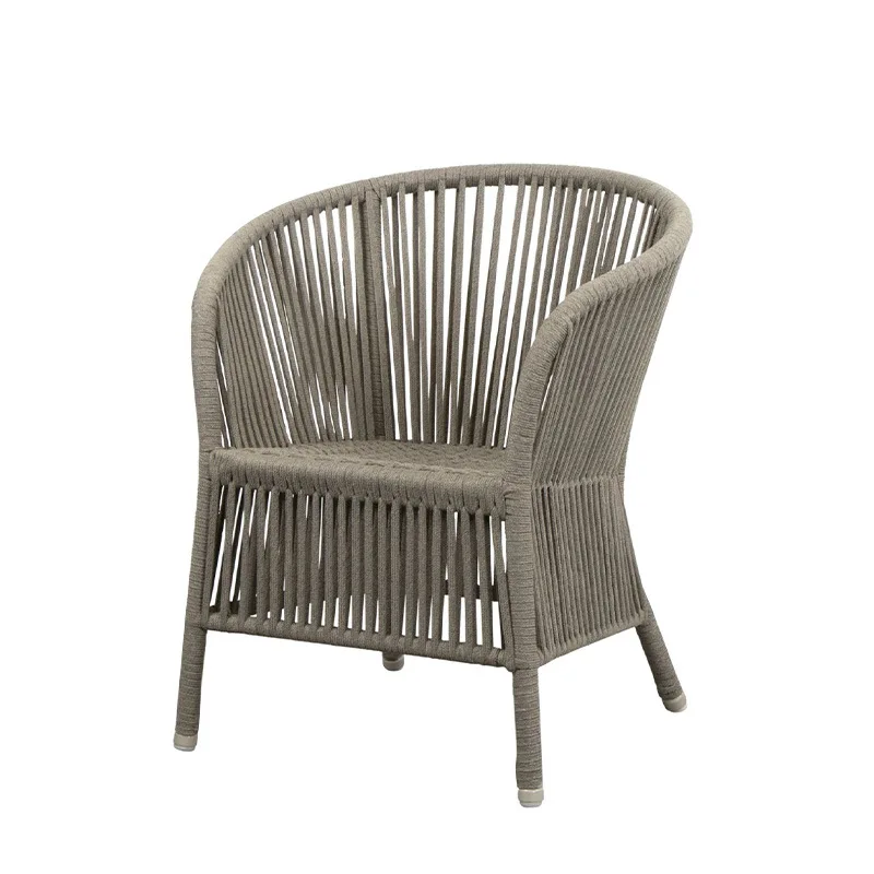 Outdoor leisure rattan chairs tables and chairs braided rope courtyard villa hotel waterproof and sunscreen