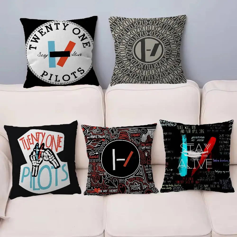 

Popular T-Twenty One Pilots Band Pillowcase Toon Gift Cushion Cover Bedroom Home Sofa Chair Seat Decor Pillow Case