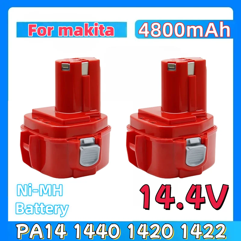 

14.4V 4800mAh Replacement Ni-MH Battery For Makita PA14,1422,1420,1433, 1434, 1435, 6281D,6280D 6237D 6337D 8281D 6228D✅