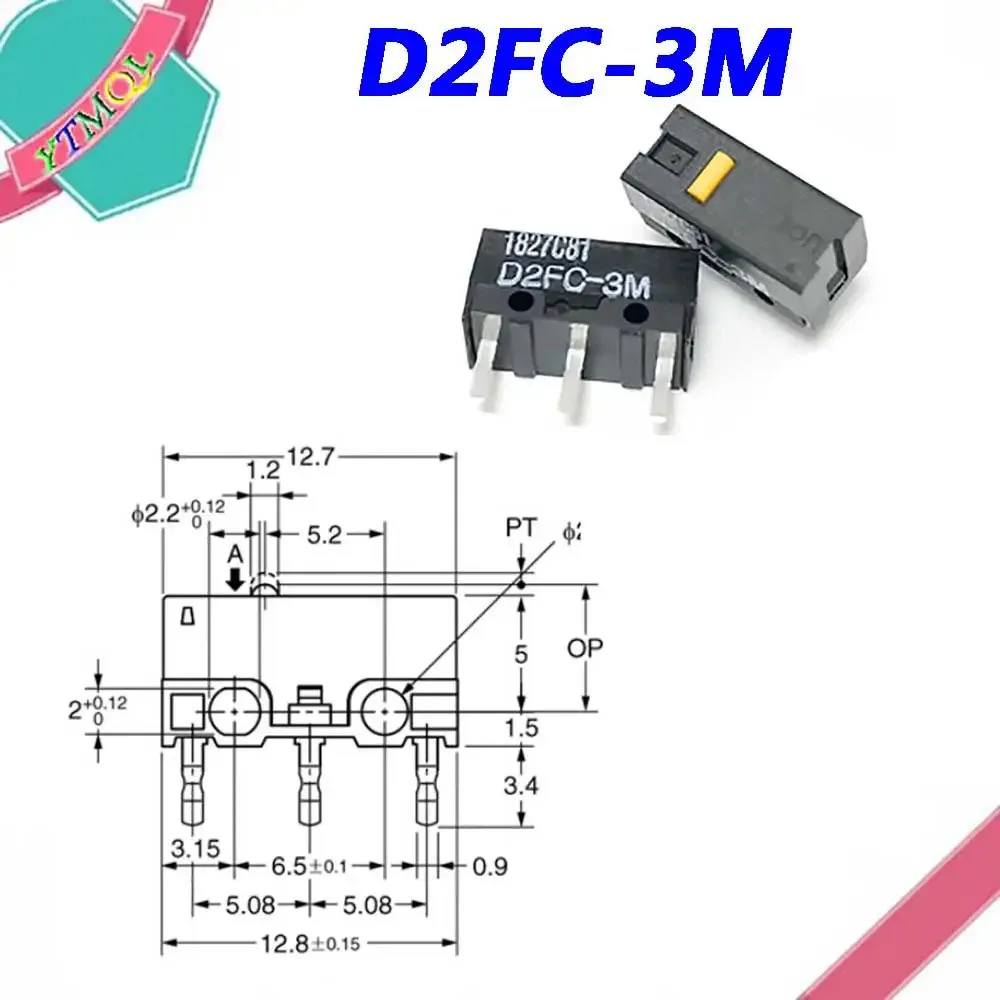 

20Pcs Mouse Micro Switch D2FC-3M Mouse Button Fretting D2FC