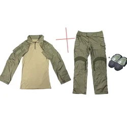 Nowe zestawy G3 Outdoor Sports Shirt spodnie z nakolannikami polowanie żaba garnitur jednolite ubrania w stylu taktycznym BDU kamuflaż