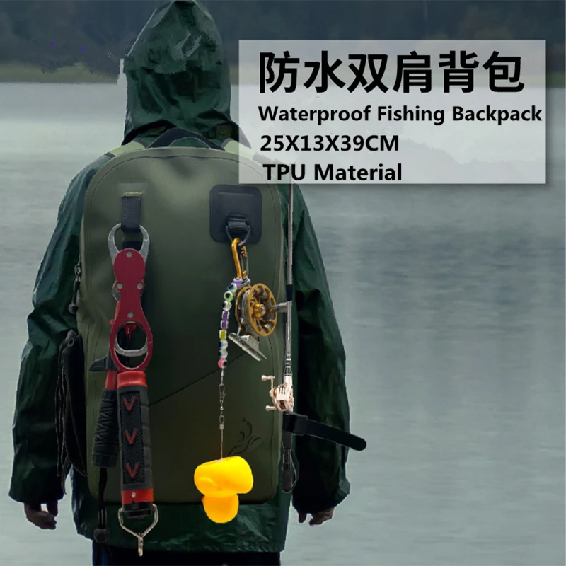 

Y568 Waterproof Fishing Backpack TPU Material Outdoor High Capacity Fishing Diving Backpack Professional Airtight Bag ，
