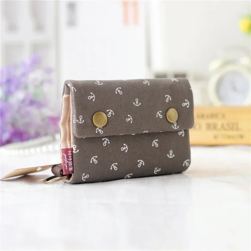 2024 Women Cotton Fabric Short Wallet for Female Large Capacity Coin Purse Card Holder Ladies Multifunction Men Purse Carteira