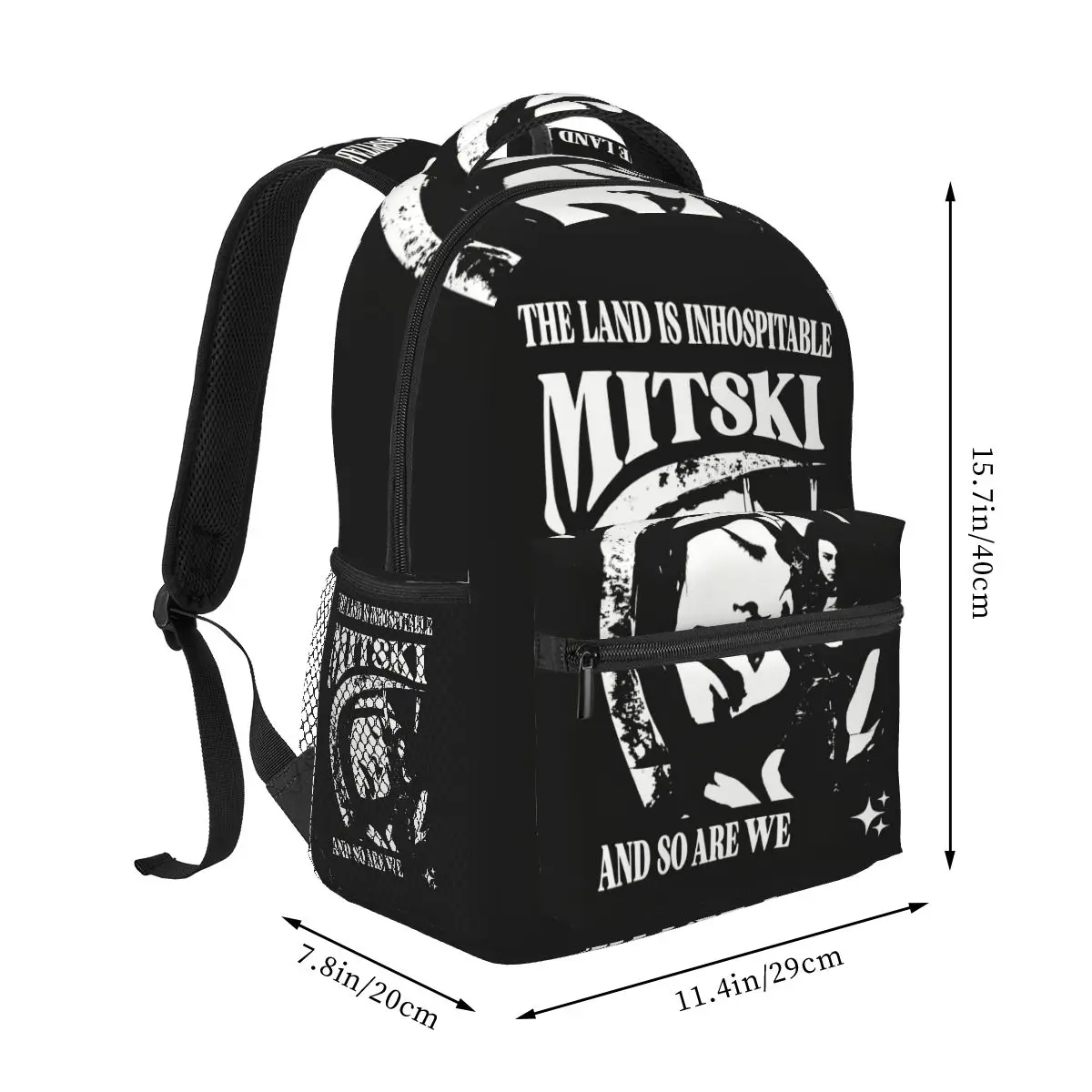 Singer Mitski Album Art Graphic Backpack Student Boys Girls BookBag Kids School Bag Laptop Shoulder Bags for Men Women