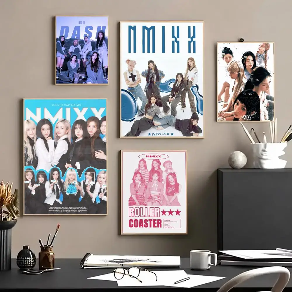 band NMIXX Poster HD Self-Adhesive Waterproof Poster Wall HD Print Room Aesthetic Decoration Gift