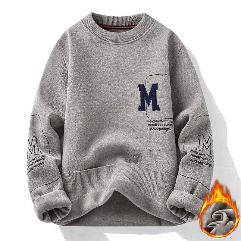 Maglione lavorato a maglia casual da uomo Streetwear Pullover Primavera Autunno Moda Hombre Uomo Streetwear Felpa Abbigliamento uomo Tinta unita